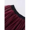 imageCHICWISH Womens PurpleBurgundyPink Festive Sparkle Ombre Tulle Midi SkirtBurgundy