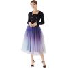 imageCHICWISH Womens PurpleBurgundyPink Festive Sparkle Ombre Tulle Midi SkirtPurple