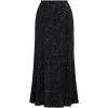 imageCHICWISH Women Sequin Mermaid Maxi Skirt Elegant Elastic High Waist A Line Flare Cocktail Party Glitter Long SkirtsBlack