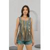 imageDisamer Tank Tops for Women 2025 Pleated Summer Tops Button Down Loose Fit Sleeveless Square Neck T ShirtsDewdrop Yellow