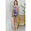 imageDisamer Tank Tops for Women 2025 Pleated Summer Tops Button Down Loose Fit Sleeveless Square Neck T ShirtsPlaid Purple