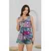 imageDisamer Tank Tops for Women 2025 Pleated Summer Tops Button Down Loose Fit Sleeveless Square Neck T ShirtsPlaid Purple