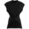 imageCHICWISH Womens BlackWhiteGrey Crisscross Waist Sleeveless Cotton TopBlack