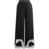 imageCHICWISH Women 2 Piece Sets Summer Outfit Sleeveless V Neck Lace Top and Side Pocket Pants Casual Vacation Lounge SetBlack