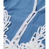 imageCHICWISH Women 2 Piece Sets Summer Outfit Sleeveless V Neck Lace Top and Side Pocket Pants Casual Vacation Lounge SetBlue