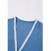 imageCHICWISH Women 2 Piece Sets Summer Outfit Sleeveless V Neck Lace Top and Side Pocket Pants Casual Vacation Lounge SetBlue