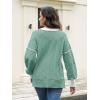 imageDisamer Sweaters for Women Fall Outfits Winter 2025 Lightweight Long Batwing Sleeve Crewneck Knit Pullover Sweaters TopsPure Green