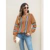 imageDisamer Sweaters for Women Fall Outfits Winter 2025 Lightweight Long Batwing Sleeve Crewneck Knit Pullover Sweaters TopsStriped Brown