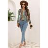 imageDisamer Womens T Shirts 2025 Fashion Tops Long Sleeve Pleated Dressy Casual Button Down Blouses Fall ClothesFloral Totem