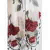 imageCHICWISH Womens Red Golden Rose Embroidered Mesh Tulle Midi Skirt
