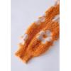 imageCHICWISH Womens YellowOrangeIvory Cuteness Flowers Fuzzy Knit CardiganOrange