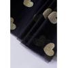 imageCHICWISH Tulle Skirts for Women Hearts Print Layered Mesh Tutu Skirt Elastic Waist Black Midi SkirtBlack