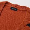imageCHICWISH Women Halloween Bats Patch Sweater Cardigan Casual V Neck Long Sleeve Button Down Knit CardiganPumpkin