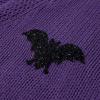 imageCHICWISH Women Halloween Bats Patch Sweater Cardigan Casual V Neck Long Sleeve Button Down Knit CardiganPurple