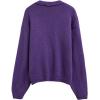 imageCHICWISH Women Halloween Bats Patch Sweater Cardigan Casual V Neck Long Sleeve Button Down Knit CardiganPurple