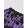 imageCHICWISH Women Halloween Skull Mesh Tulle Skirt Elastic Waist ALine Halloween Party Spider Web Layered Midi SkirtPurple