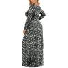 imageLONGYUAN Womens Plus Size Maxi Dresses for Curvy Women Casual Long Dress XL6XLBlackwhite Daisy