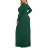 imageLONGYUAN Womens Plus Size Maxi Dresses for Curvy Women Casual Long Dress XL6XLDark Greensleeve
