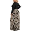 imageLONGYUAN Womens Plus Size Maxi Dresses for Curvy Women Casual Long Dress XL6XLFl Blackkhaki