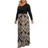 imageLONGYUAN Womens Plus Size Maxi Dresses for Curvy Women Casual Long Dress XL6XLFl Blackkhaki