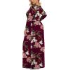 imageLONGYUAN Womens Plus Size Maxi Dresses for Curvy Women Casual Long Dress XL6XLFl Wine Redsleeve