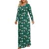 imageLONGYUAN Womens Plus Size Maxi Dresses for Curvy Women Casual Long Dress XL6XLGreen Begonia Fl