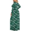 imageLONGYUAN Womens Plus Size Maxi Dresses for Curvy Women Casual Long Dress XL6XLGreen Begonia Fl