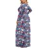 imageLONGYUAN Womens Plus Size Maxi Dresses for Curvy Women Casual Long Dress XL6XLMixed Blue Redflower