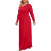 imageLONGYUAN Womens Plus Size Maxi Dresses for Curvy Women Casual Long Dress XL6XLRed