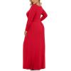 imageLONGYUAN Womens Plus Size Maxi Dresses for Curvy Women Casual Long Dress XL6XLRed