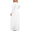 imageLONGYUAN Womens Plus Size Maxi Dresses for Curvy Women Casual Long Dress XL6XLWhitesleeve
