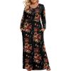 imageLONGYUAN Womens Plus Size Maxi Dresses for Curvy Women Casual Long Dress XL6XLFl Brown Blacksleeve