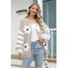 imageDisamer Womens Oversized Cardigan Sweaters 2025 Trendy Fall Clothes Batwing Sleeve Knitted Tops Open Front Sweater JacketsFloral Daisy