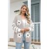 imageDisamer Womens Oversized Cardigan Sweaters 2025 Trendy Fall Clothes Batwing Sleeve Knitted Tops Open Front Sweater JacketsFloral Daisy