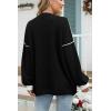imageDisamer Womens Oversized Cardigan Sweaters 2025 Trendy Fall Clothes Batwing Sleeve Knitted Tops Open Front Sweater JacketsPure Black