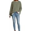 imageDisamer Womens Sweaters Fall Clothes Fashion 2025 Cowboy Chic Knit Cozy Sweater School Teacher Outfits Long Sleeve PulloverPure Green