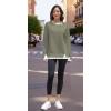 imageDisamer Womens Sweaters Fall Clothes Fashion 2025 Cowboy Chic Knit Cozy Sweater School Teacher Outfits Long Sleeve PulloverPure Green