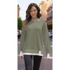 imageDisamer Womens Sweaters Fall Clothes Fashion 2025 Cowboy Chic Knit Cozy Sweater School Teacher Outfits Long Sleeve PulloverPure Green
