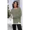 imageDisamer Womens Sweaters Fall Clothes Fashion 2025 Cowboy Chic Knit Cozy Sweater School Teacher Outfits Long Sleeve PulloverPure Green