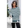 imageDisamer Womens Sweaters Fall Clothes Fashion 2025 Cowboy Chic Knit Cozy Sweater School Teacher Outfits Long Sleeve PulloverStriped Navy