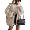 imageDisamer Womens Oversized Cardigan Sweaters 2025 Trendy Fall Clothes Batwing Sleeve Knitted Tops Open Front Sweater JacketsPure Apricot