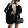 imageDisamer Womens Oversized Cardigan Sweaters 2025 Trendy Fall Clothes Batwing Sleeve Knitted Tops Open Front Sweater JacketsPure Black