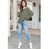 imageFall Clothes for Women 2025 Trendy Fashion Oversized Sweaters Color Block Long Sleeve Knited Pullover Tops Winter OutfitsPure Green