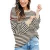 imageFall Clothes for Women 2025 Trendy Fashion Oversized Sweaters Color Block Long Sleeve Knited Pullover Tops Winter OutfitsStriped Apricot