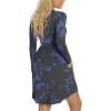 imageLONGYUAN Womens Dress Long Sleeve Knee Length Dresses Casual Fall Dress with Pockets Trendy 20251blueflowers