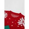 imageCHICWISH Christmas Sweater for Women Snowflake Christmas Tree Knit Sweatshirt Long Sleeve Xmas Holiday Shirt Pullover TopsRed