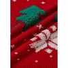 imageCHICWISH Christmas Sweater for Women Snowflake Christmas Tree Knit Sweatshirt Long Sleeve Xmas Holiday Shirt Pullover TopsRed