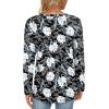 imageLONGYUAN Women Long Sleeve Tops Vneck Shirts Basic Loose Tunic Tops Casual 2025 Trendy BlousesWhite Lily