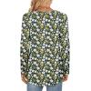 imageLONGYUAN Womens Long Sleeve Casual Tunics Tops 2025 Winter Loose Shirts Flare Blouse Comfy Elastic CuteHawthorn Flower