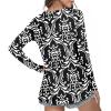 imageLONGYUAN Womens Long Sleeve Tops 2025 Fall Casual Tunic Stretchy Loose TShirts Basic BlouseFloral Bw Grain1